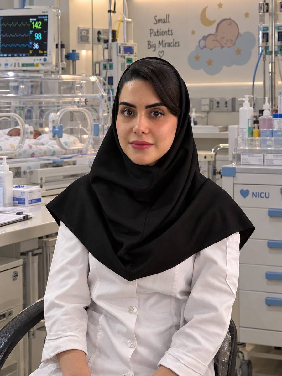 Dr Vida Kahani in the neonatal intensive care unit
